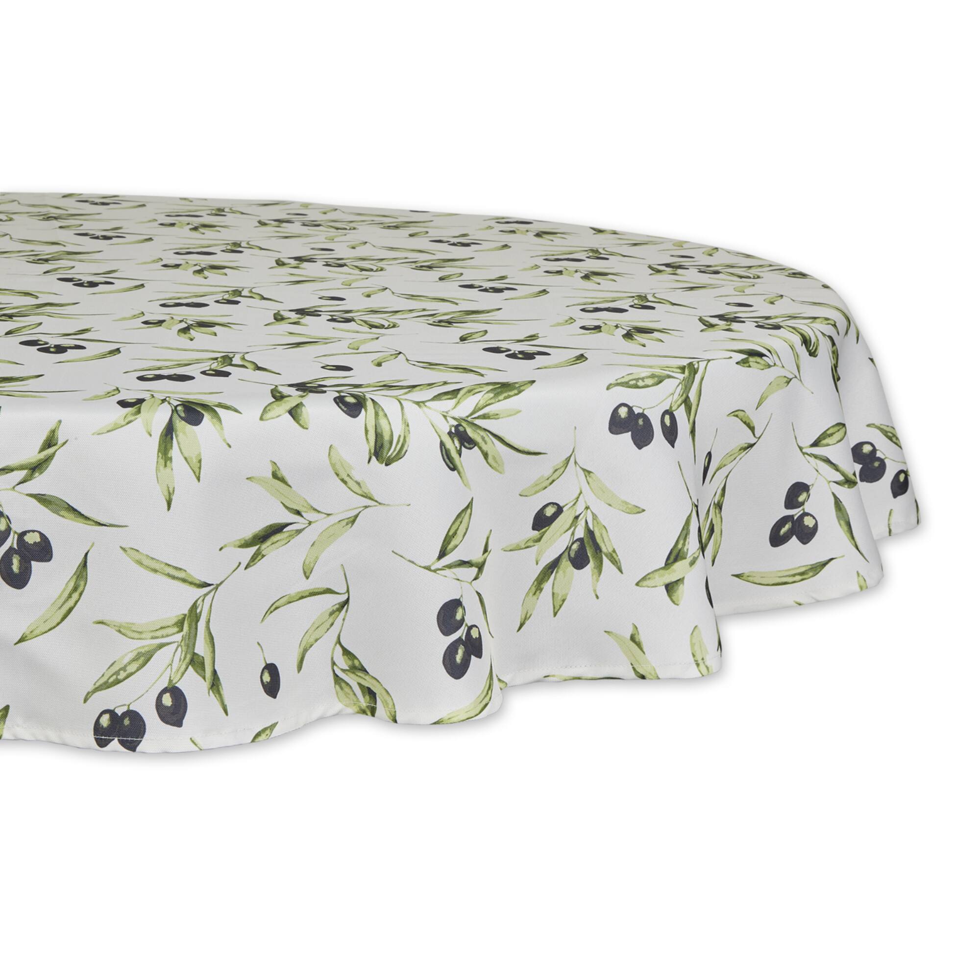 Olives Print Outdoor Tablecloth, 60" Round